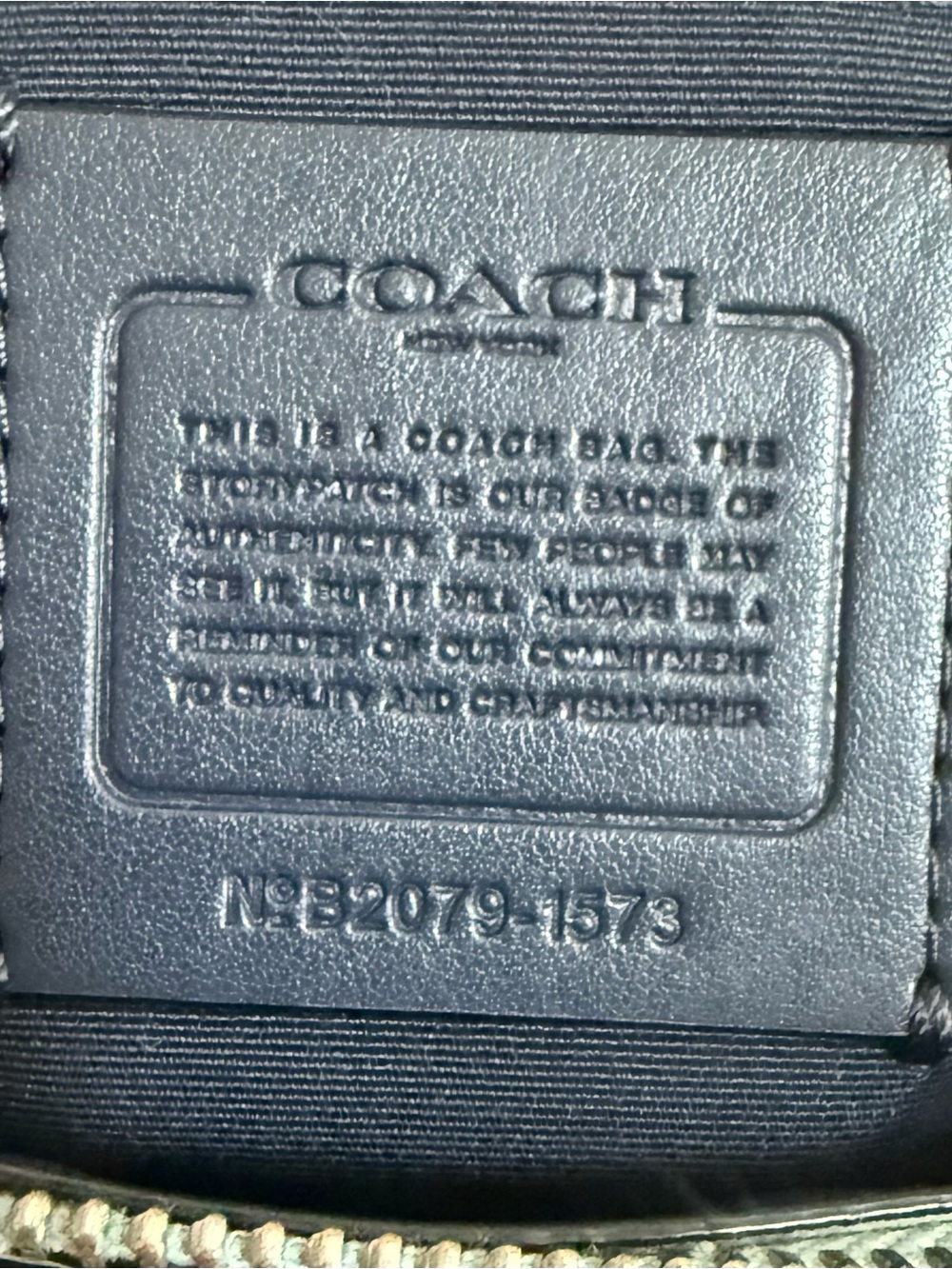 Authentic Coach May Two Tone Blue Pebbled Leather Tote Bag! - Picture 11 of 13